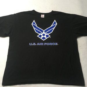 U.S. Air Force Wings Blue Bayside Made American Tee Short Sleeve T-Shirt XXL